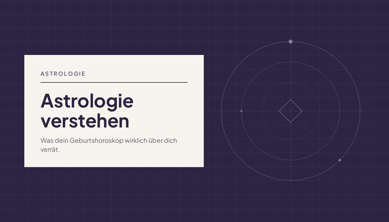 Astrologie verstehen: Was dein Geburtshoroskop wirklich über dich verrät.